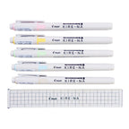 Pilot Kire-na Highlighter 5s Pale Pink/Pale Orange/Pale Green/Pale Blue/Warm Gray Dual Tip