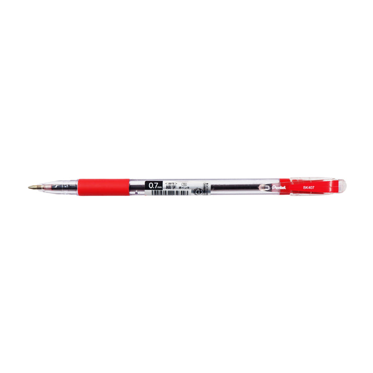 Pentel Ballpoint Pen Red 0.7mm BK407B - School & Office Supplies - Writing