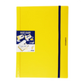 King Jim Clearbook Fixed 5896H A3 10 Sheets Foldable Into A4 with Garter Lock, Yellow