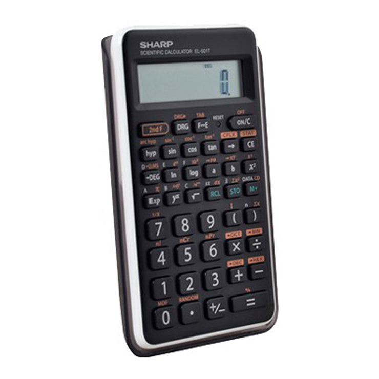 Sharp Scientific Calculator El-501T 146 Functions 10+2 Digits Battery Operated, White