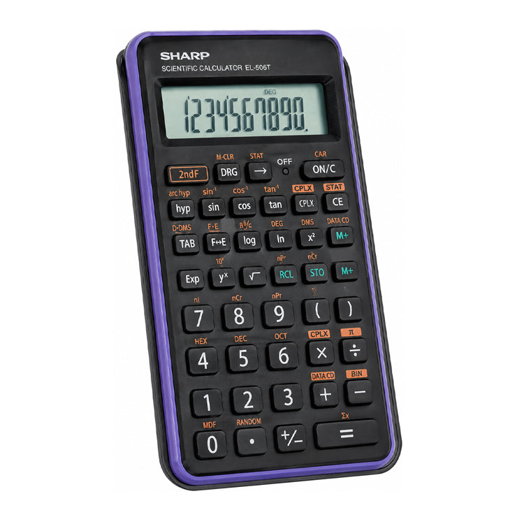 Sharp Scientific Calculator El-501T 146 Functions 10+2 Digits Battery Operated, Violet