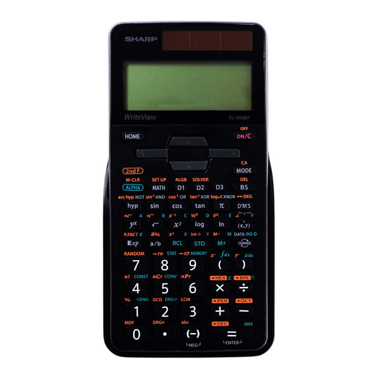 Sharp Scientific Calculator ELW56TGY 64functions Dual Power Write View
