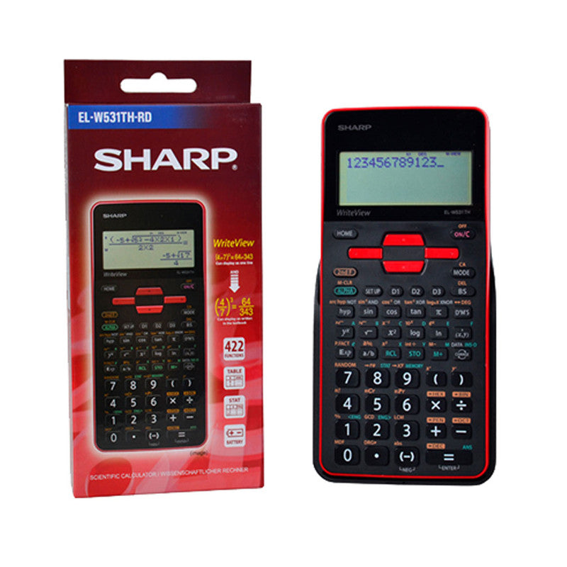 Sharp Scientific Calculator 422 Functions Battery Operated ELW531THRD