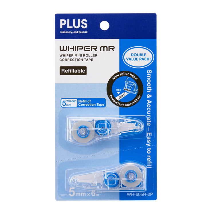 Plus Correction Tape Refill 5 mmx6 m 2's WH605R - School & Office Supplies