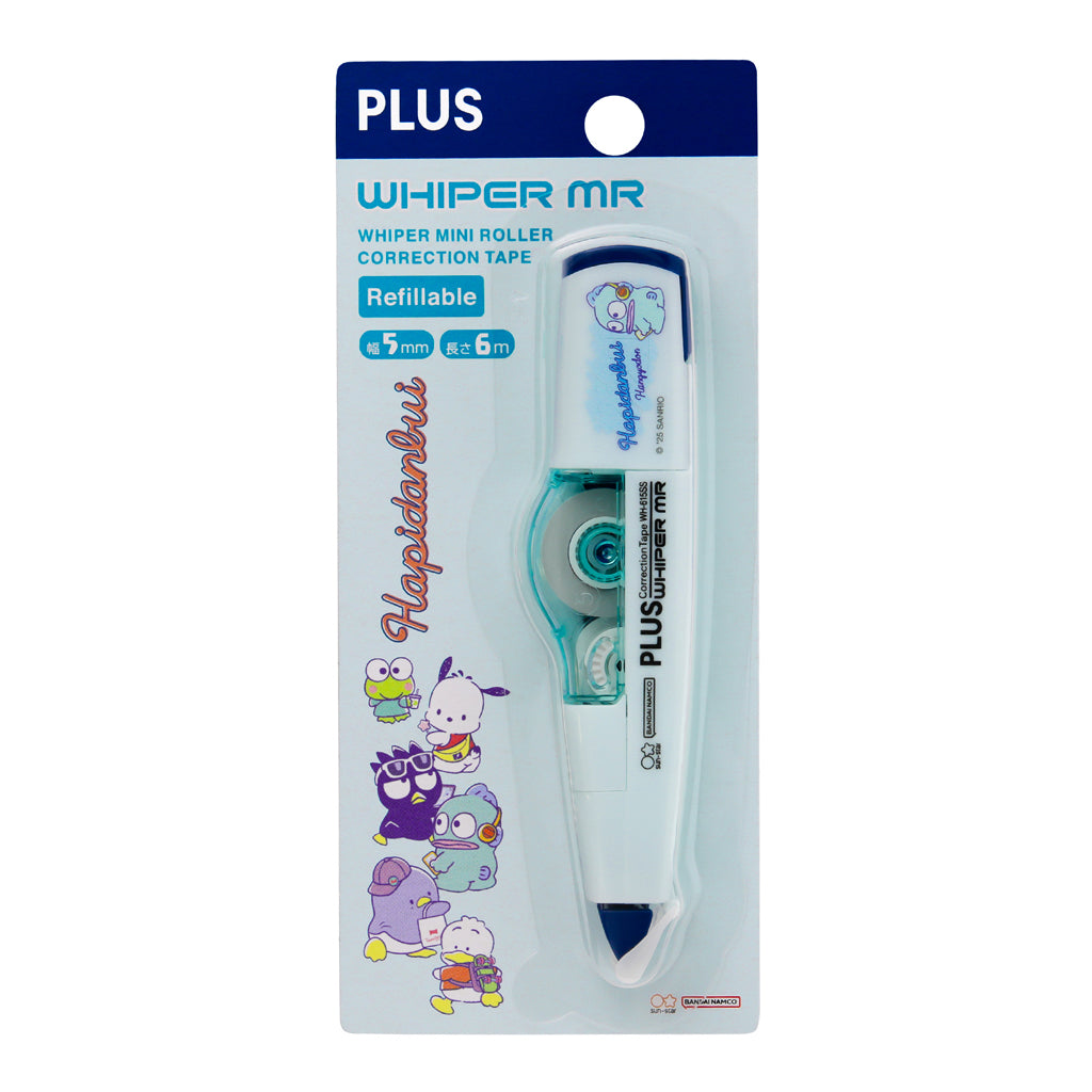 Plus Sanrio Refillable Correction Tape Hapidanbui Hangyodon Blue WH-615SS-AS 5mmx6m