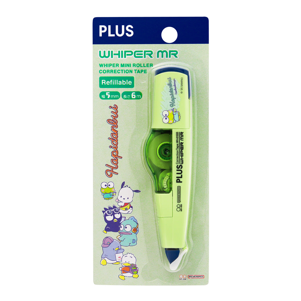Plus Sanrio Refillable Correction Tape Wh-615Ss-AS Gr 5mmx6m Green Hapidanbui Keroppi