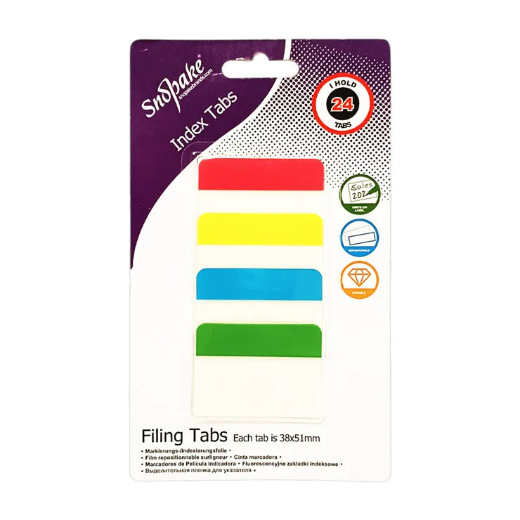 Snopake Index Tabs Pet 24Tabs 38X51mm