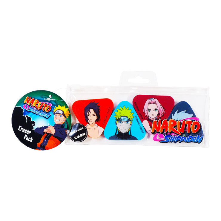Naruto Eraser Set SR2401908 Triangular 4's Reusable Wallet