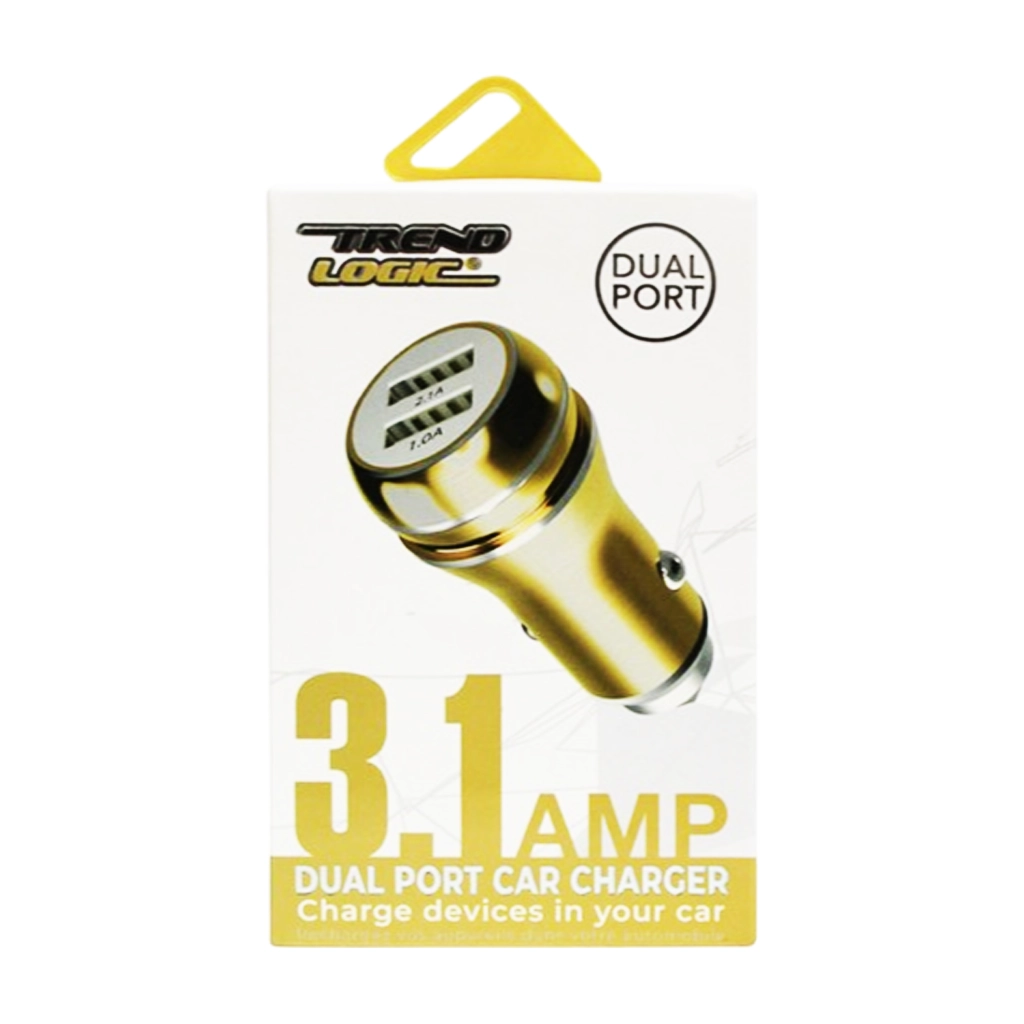 Trend Logic Car Charger TL-2006 3.1 Amp Dual Port - Phones & Accessories
