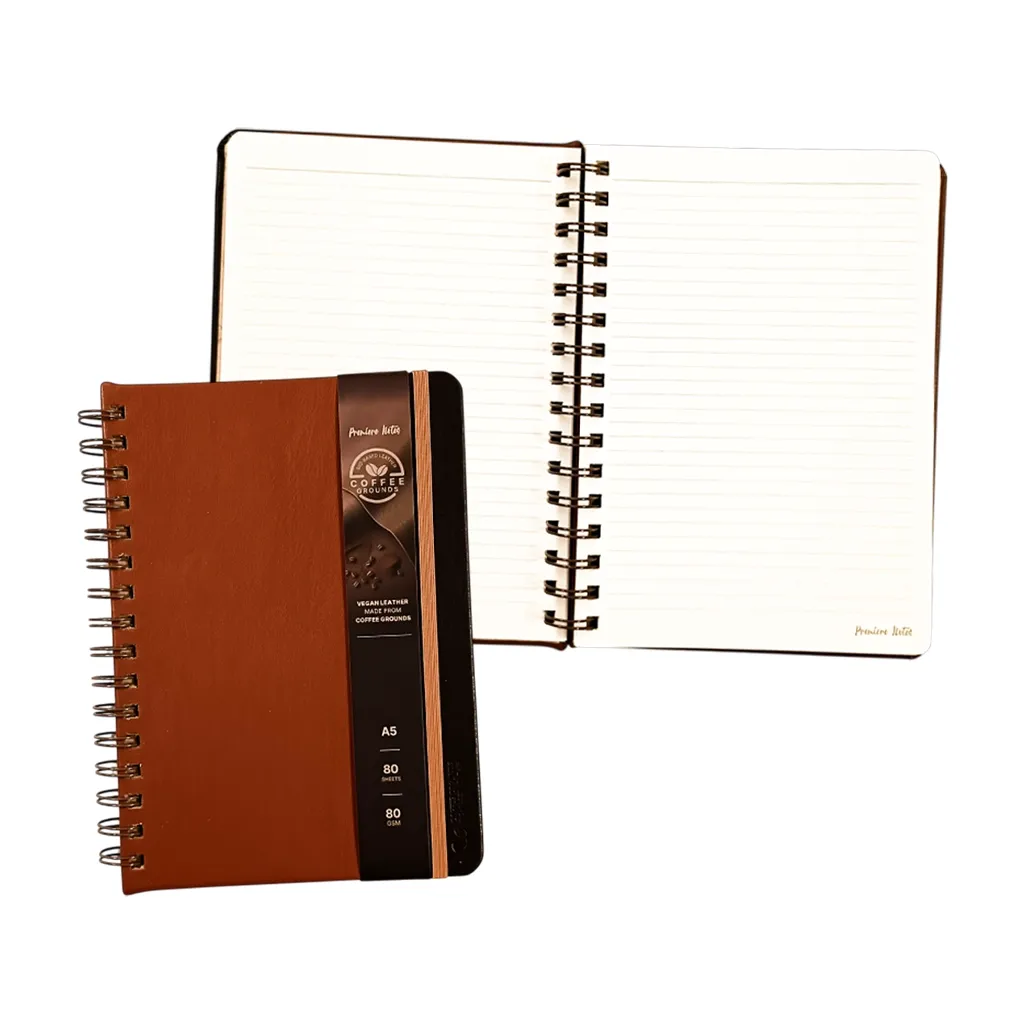 Premiere Notes Coffee Spiral Journal 148x210mm - Made out of Coffee Grounds (color may vary)
