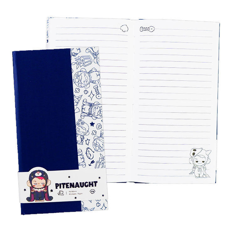 Pitenaught Soft Journal NT-80B9391-A 95X180mm 80 Sheets Blue Foil Stamp