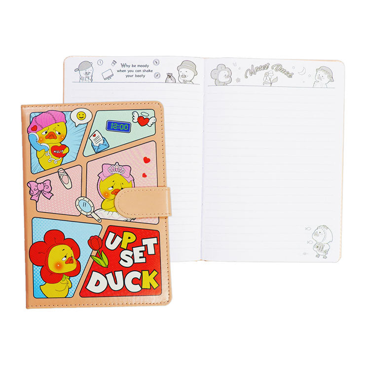 Upset Duck Padded Notebook NT-80B9393-B 149x210mm 96 Sheets Pink With Magnetic Flap