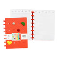 Annior Pastin Discbound Journal NT-80B9461-B 148x210mm 100 Sheets Red With Pins and Belly Band