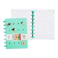 Annior Pastin Discbound Journal NT-80B9461-C 148x210mm 100 Sheets Green With Pins and Belly Band