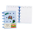 Annior Pastin Discbound Journal NT-80B9462-B 105x148mm 80 Sheets Blue With Pins and Belly Band