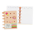 Annior Pastin Discbound Journal NT-80B9462-C 105x148mm 80 Sheets Pink With Pins and Belly Band