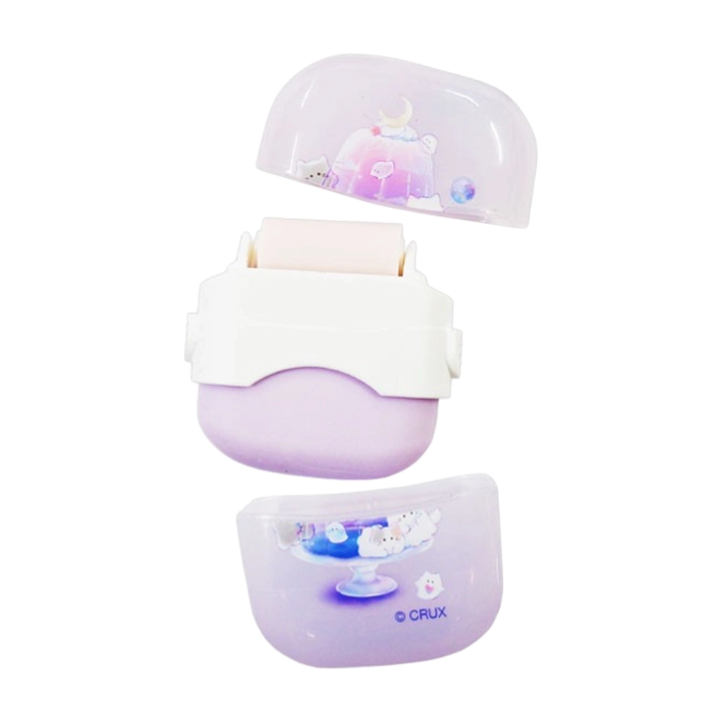 Eraser G134384 With Dust Roller Transparent White Purple Gray Yellow