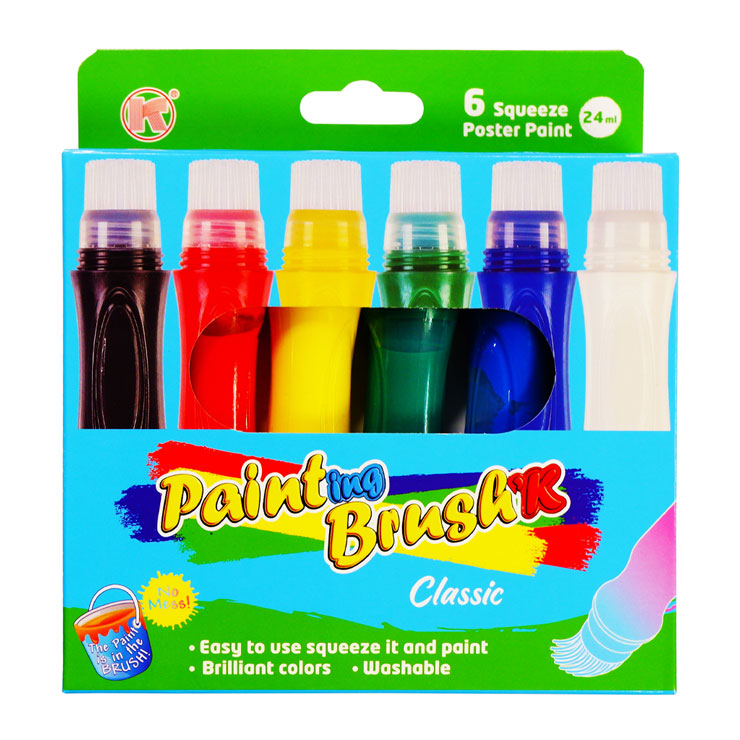 Xingda Paint Brush FB24C 6 Classic Colors 24ml - Arts & Crafts Supplies