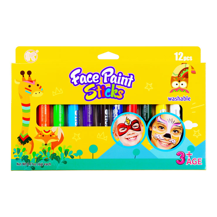 Xingda Face Paint FPS-12 12 Classic Colors 6 Grams - Arts & Crafts Supplies