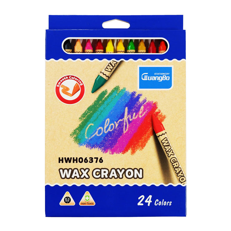 GB Wax Crayons HWH06376 24 Colors - Arts & Crafts Supplies