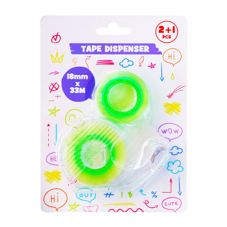 Johnshen Tape Dispenser MF913502-G Green with Tape - Desk Accessories & Organization