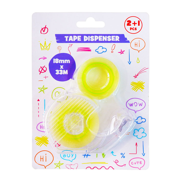 Johnshen Tape Dispenser MF913502-Y Yellow with Tape - Desk Accessories & Organization