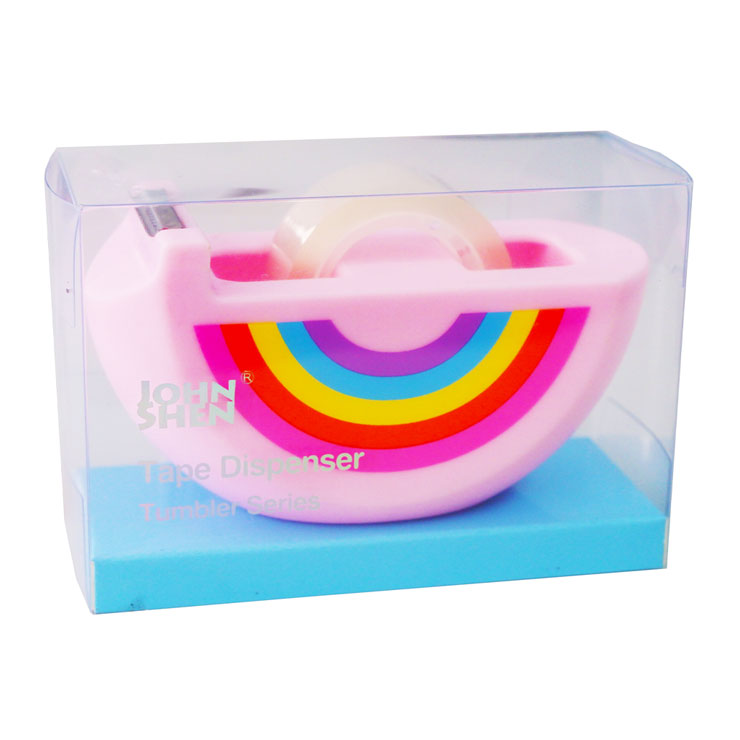 Johnshen Tape Dispenser SN000805-L2 Pink Rainbow W Tape - Desk Accessories & Organization