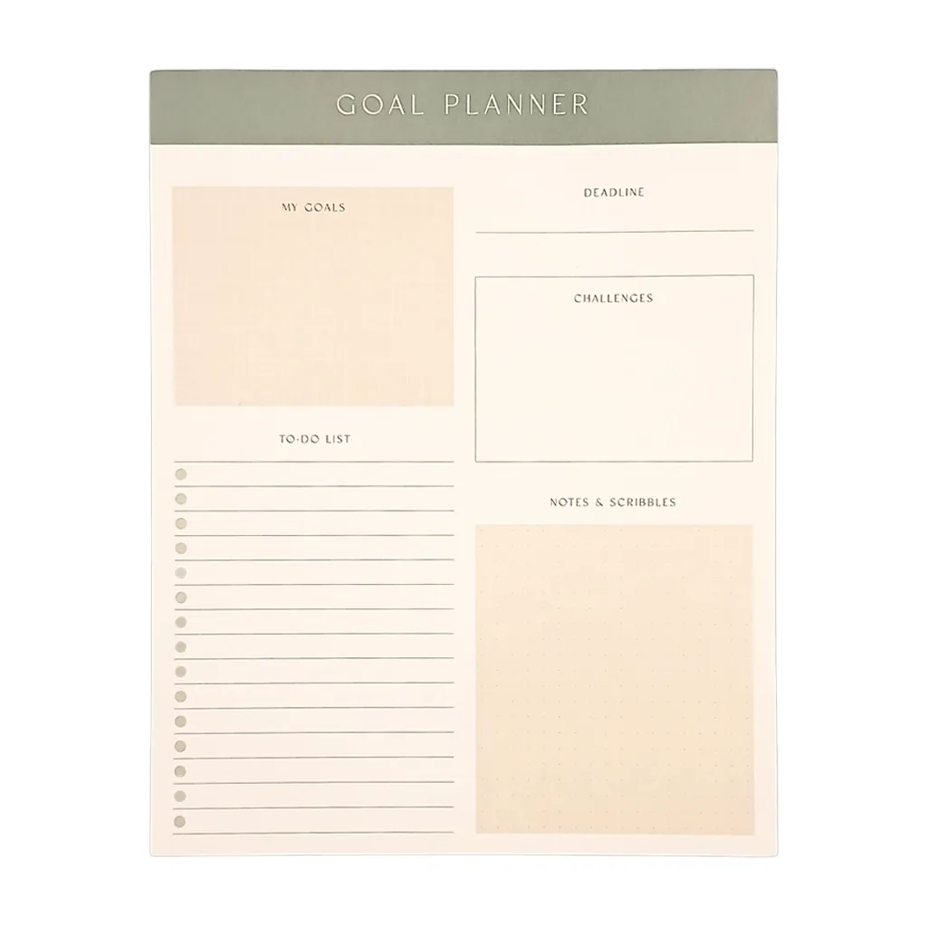 Premiere Notes Undated Planner Pad Goal 20x25.3cm 60 Sheets