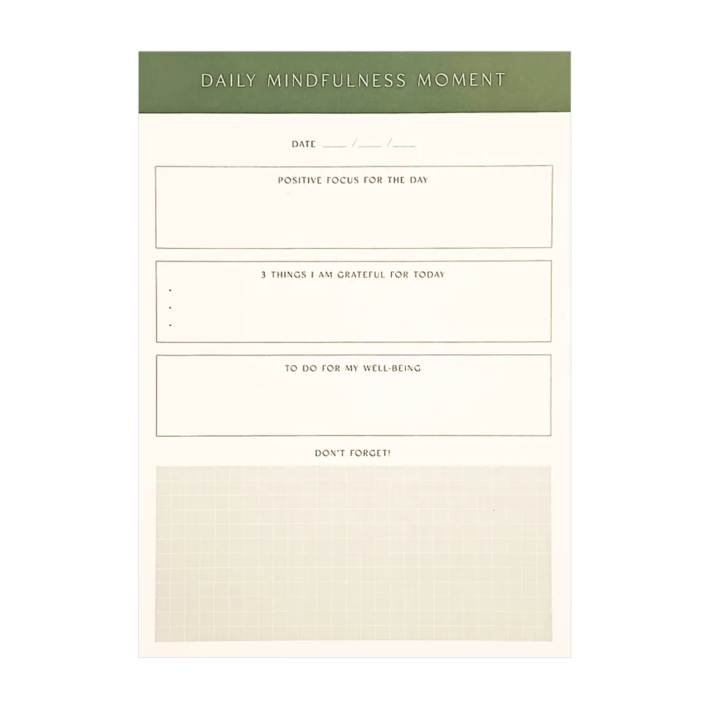 Premiere Notes Mindfulness Daily List Pad 14.8x21.0cm 60 Sheets - Paper Supplies