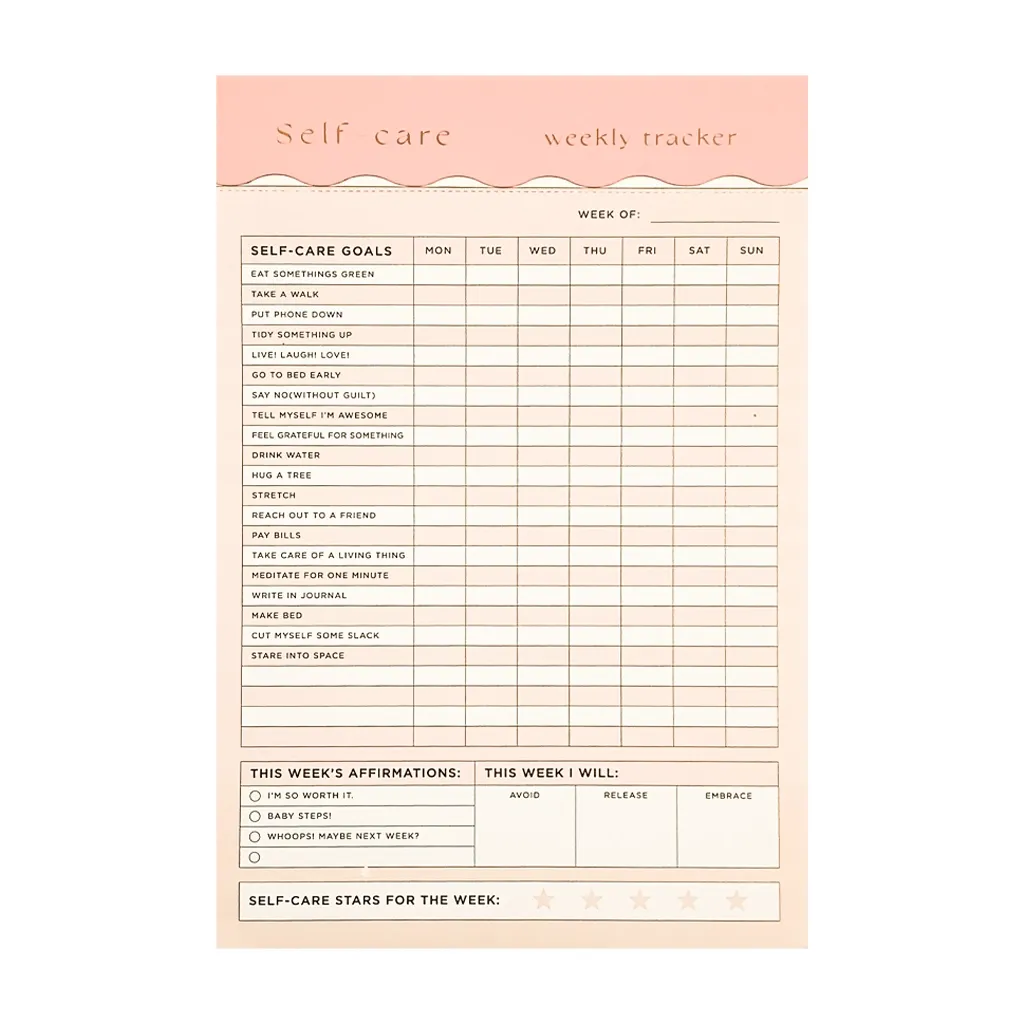 Premiere Notes Tracker Self-Care Notepad 15.5x22.8cm 60 Sheets