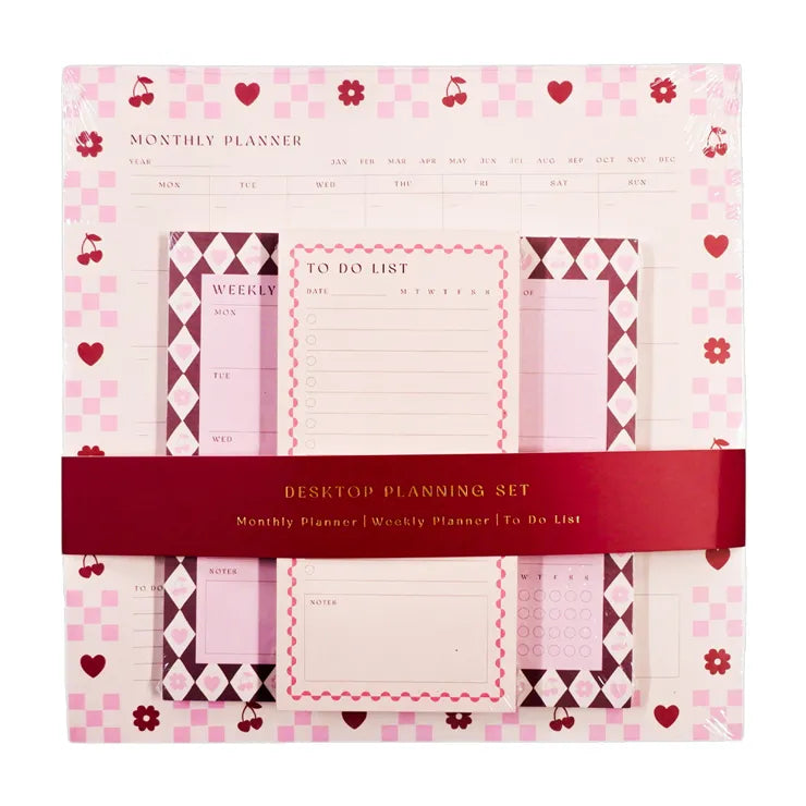Undated Planner Pad Set of 3 55 Sheets 90x180mm