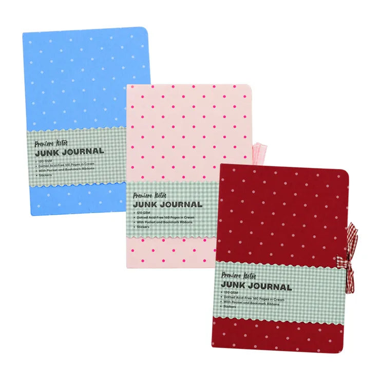 *PRE-ORDER* Premiere Junk Journal Dotted 160 Pages