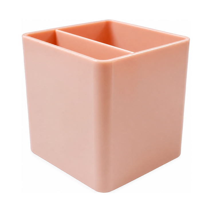 Pen Holder 8110 Pink Plastic Square - Desk Sorters & Trays