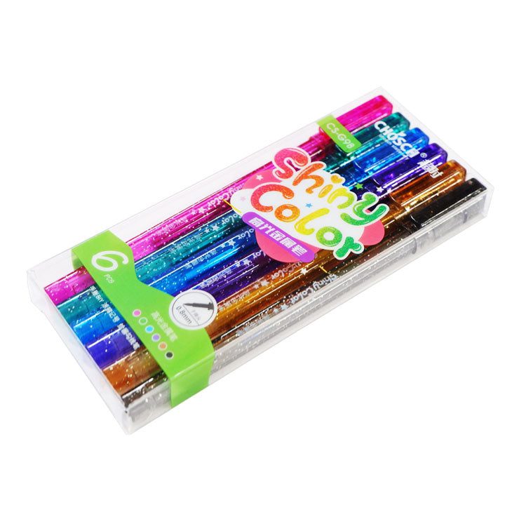 Chosch Gel Pen Shiny Color 6's CS-G98 - School & Office Supplies - Writing