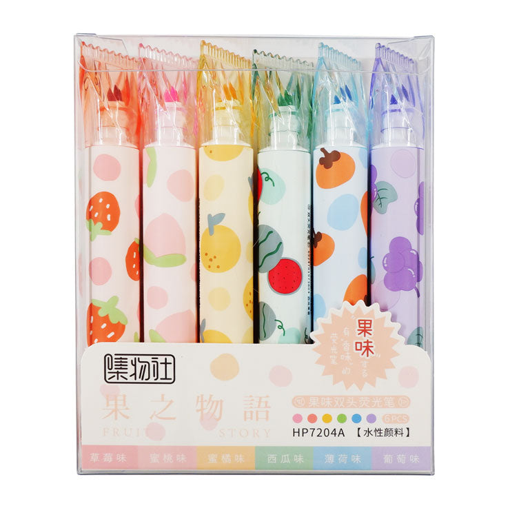 Scented Highlighter Dual Tip 6's HP7204A-6 - School & Office Supplies - Writing