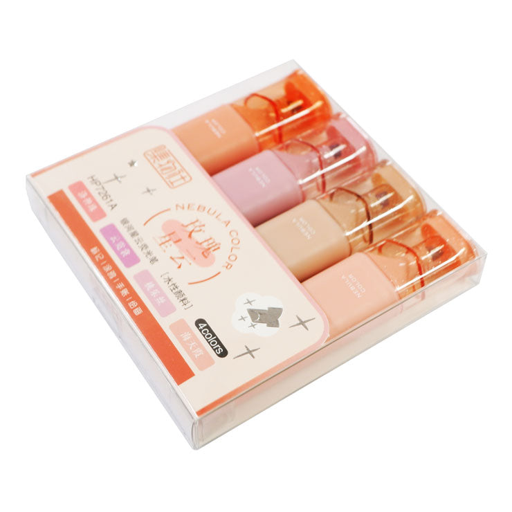 Glitter Highlighter Peach Series 4's HP7261A-4 - School & Office Supplies - Writing