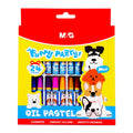 M&G Oil Pastel AGM900P0 24 Colors Puppy Party Hexagon - Arts & Crafts Supplies
