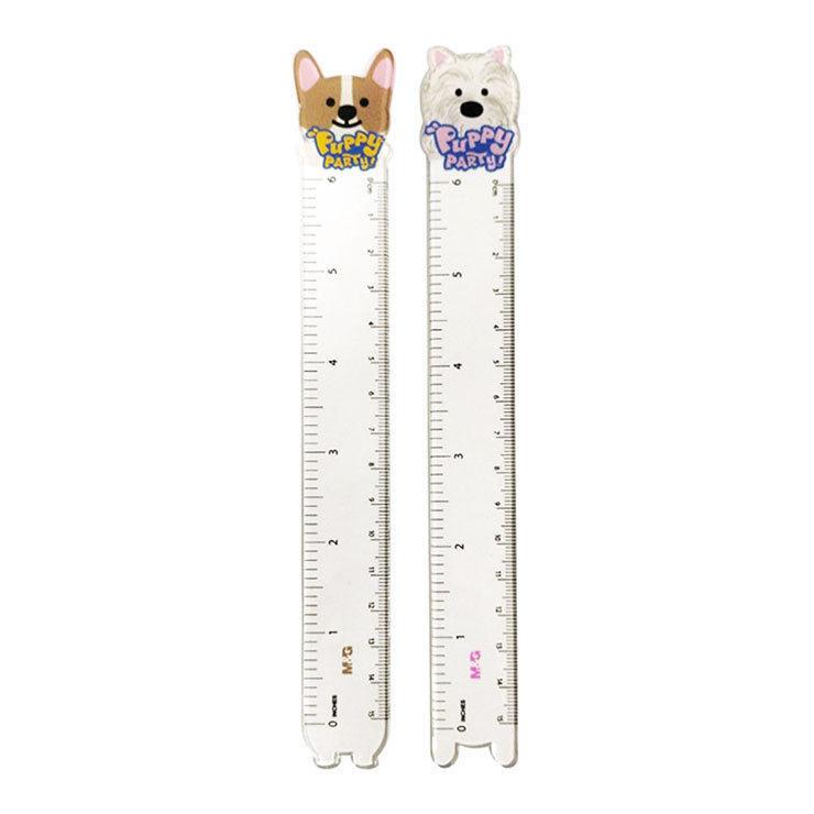 M&G Puppy Party Ruler 2 Designs 15cm ARL960FU- Sold per piece