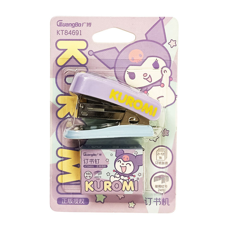 Sanrio Stapler Set No.35 Mini With Staple Wire 24/6 Pink,Purple,Blue KT84691 (Color May Vary)