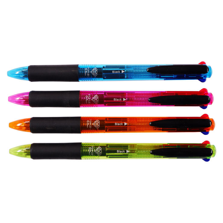 4 in 1 Retractable Ballpoint Pen Assorted Barrel 0.7 mm B-5519