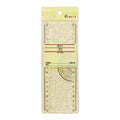 Plastic Ruler Multi-Functional with Built in Protractor and Shapes Clear 7092
