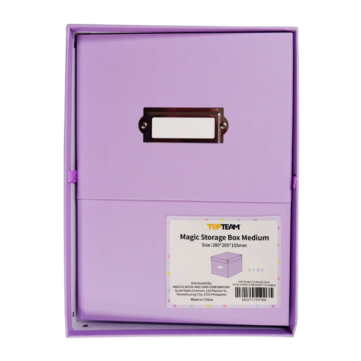Topteam Storage Box 19748 Purple Medium Foldable - Storage Boxes