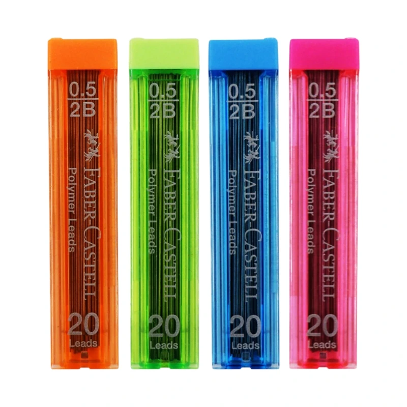 Faber-Castell Pencil Lead Refill Polymer 2B 0.5 60mm 20's (Color Barrel May Vary) - School Supplies