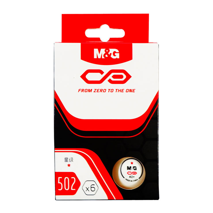 M&G Table Tennis Racket One-Star Balls 6 White - Sports Accessories