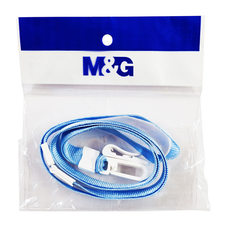 M&G Lanyard 10mm With Clip, AWT92097-BL Blue