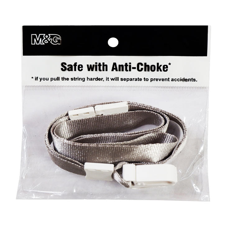 M&G Lanyard 15mm With Clip, AWT92097-GR Gray