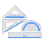 Frozen Math Set 15cm Ruler Protractor 2 Triangles E0099F, Blue - School Supplies - Compasses