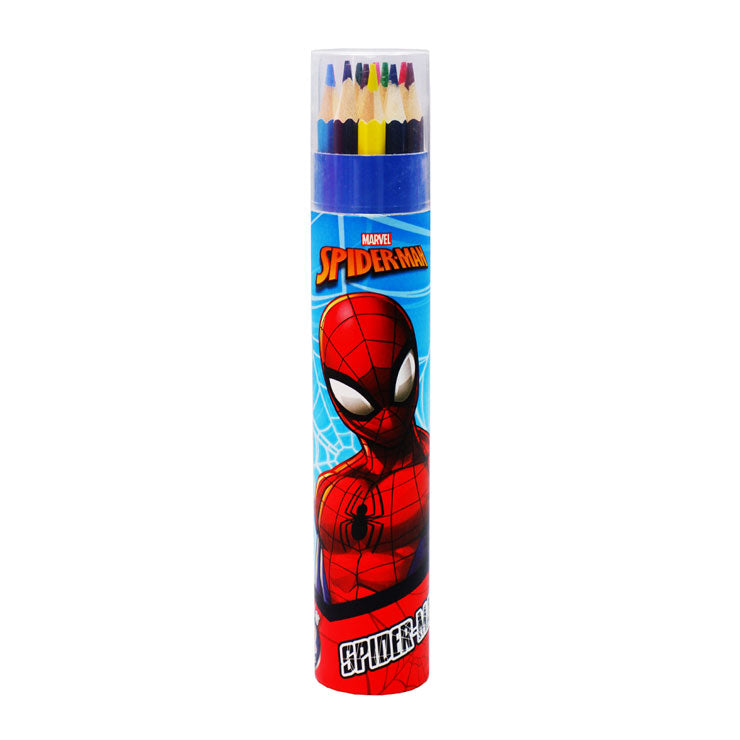 Colored Pencil D01190A Spider Man 12 Colors - Arts & Crafts Supplies - Coloring