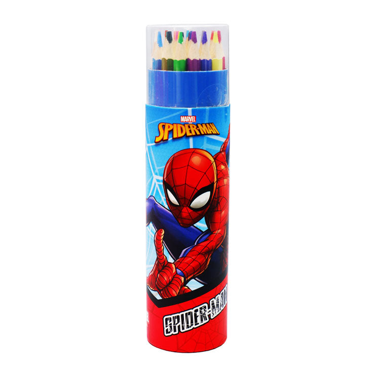 Colored Pencil D01192A Spider Man 24 Colors - Arts & Crafts Supplies - Coloring