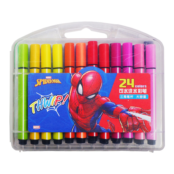Graphic Marker DM20657-6A Spider Man 24 Colors - Arts & Crafts Supplies - Coloring
